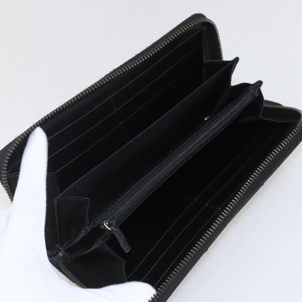 GUCCI GG Marmont Round Long Wallet Leather Black 443123 Auth am10264V - Picture 9 of 16
